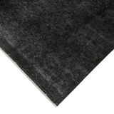 Handwoven persian overdyed 273 cm x 387 cm black wool carpet