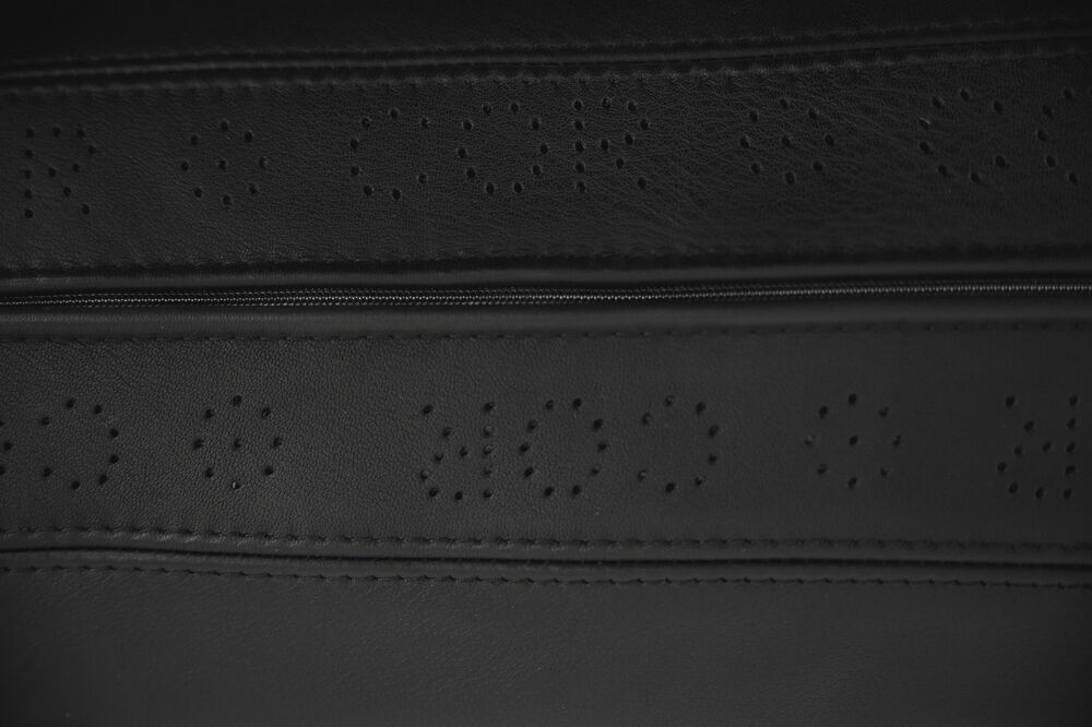 Black leather modern Conseta sofa by Friedrich Wilhelm Möller for COR