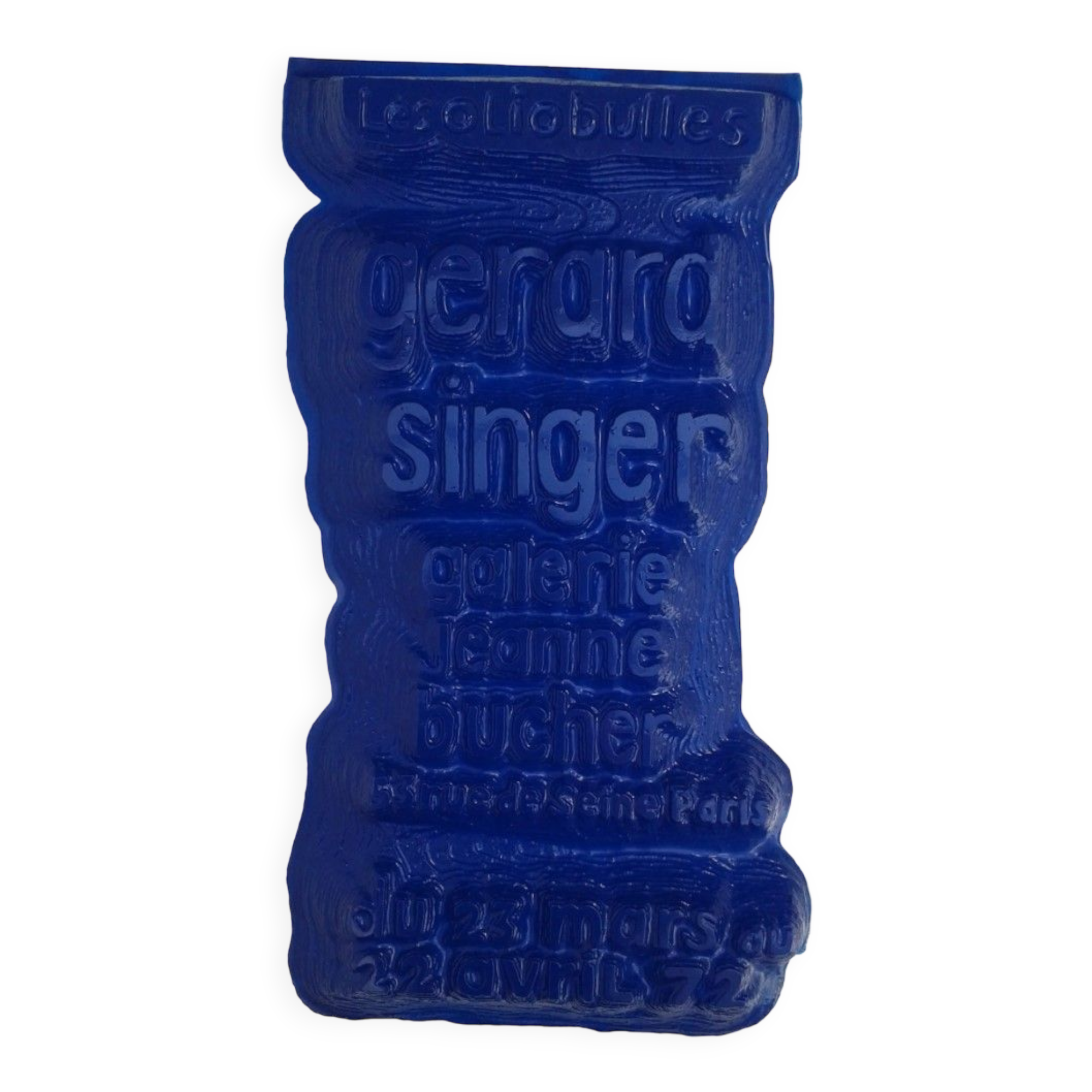 Gerard Singer blue thermoformed poster