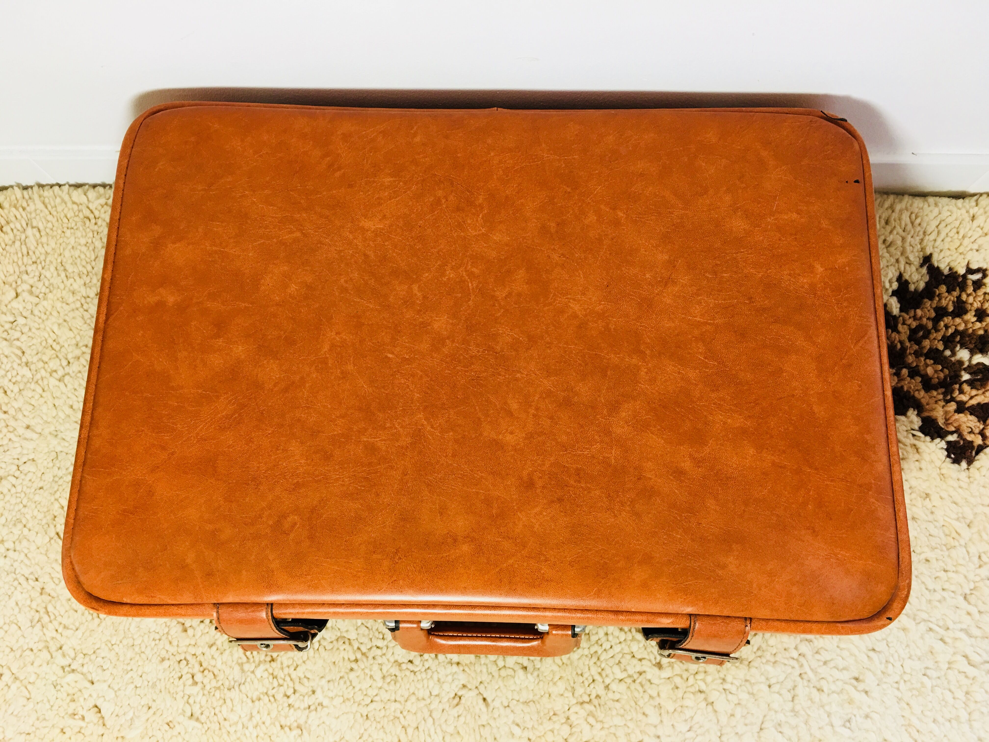 Vintage leather suitcase