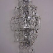 Large Crystal Glass Flush Mount from Kinkeldey, Germany, 1970s