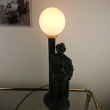 Black ceramic lamp woman floor lamp