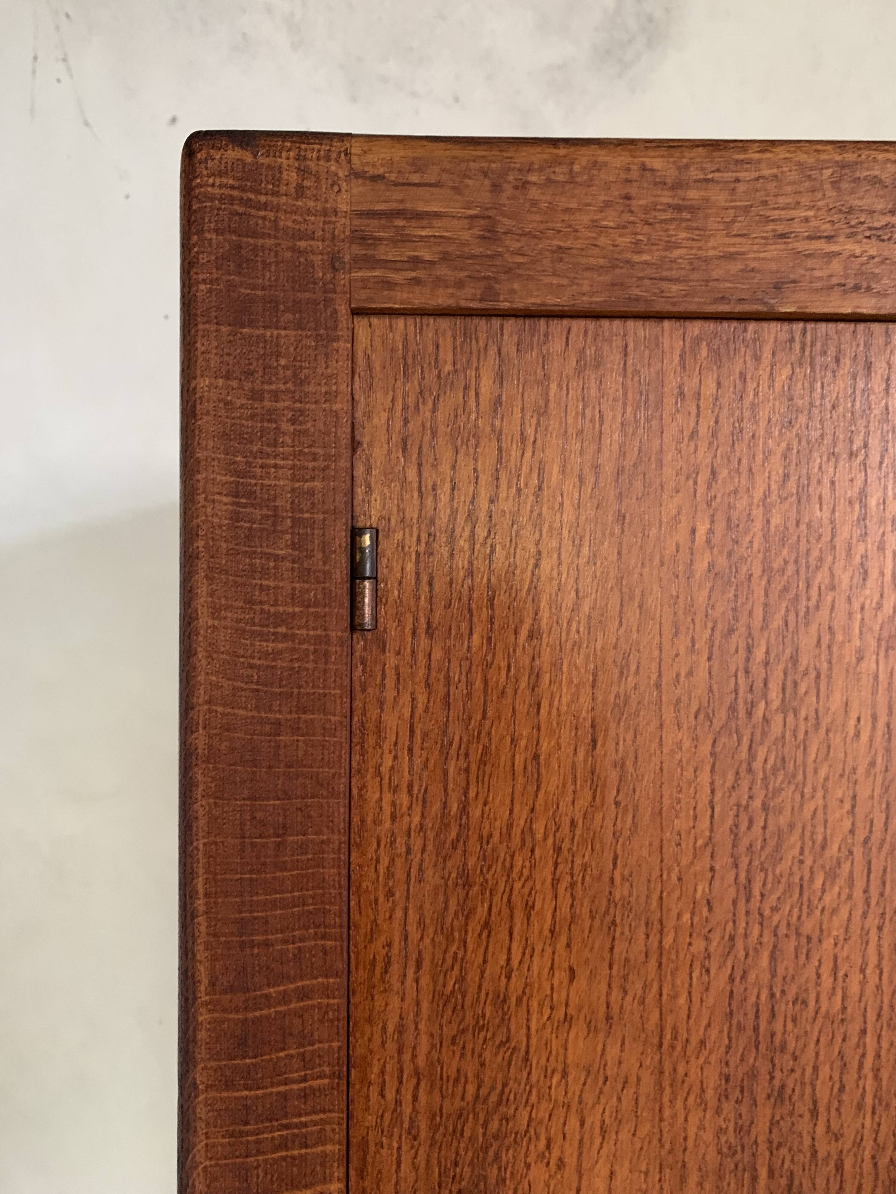 Vintage Parisian oak wardrobe