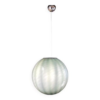 Milky-Green Sphere in Murano Glass Swirl