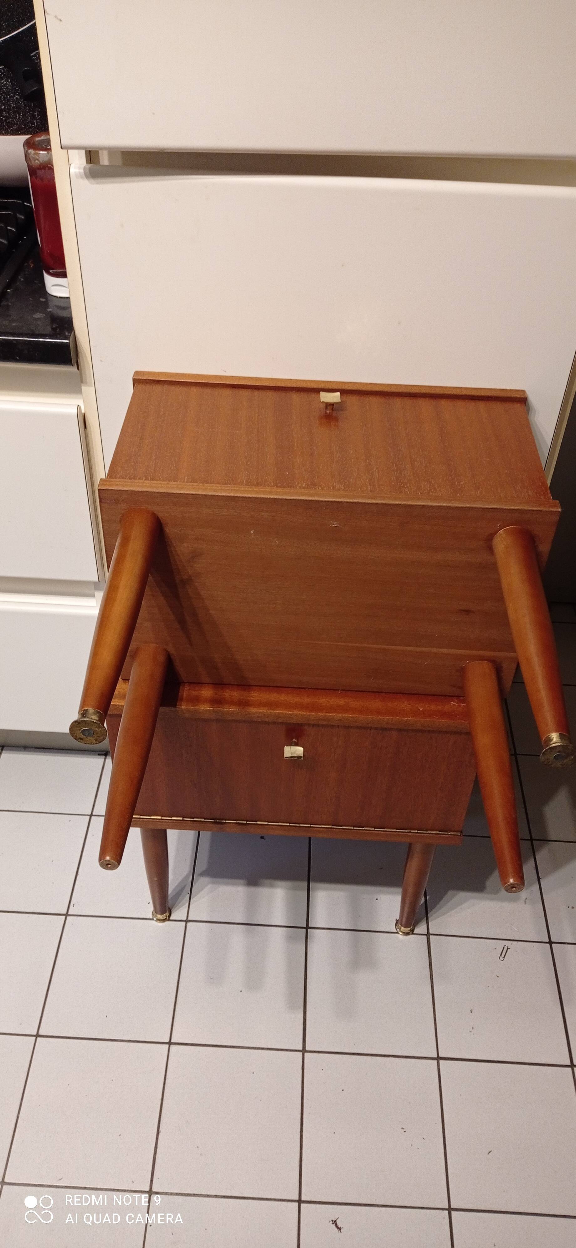 Paire de chevet vintage scandinave