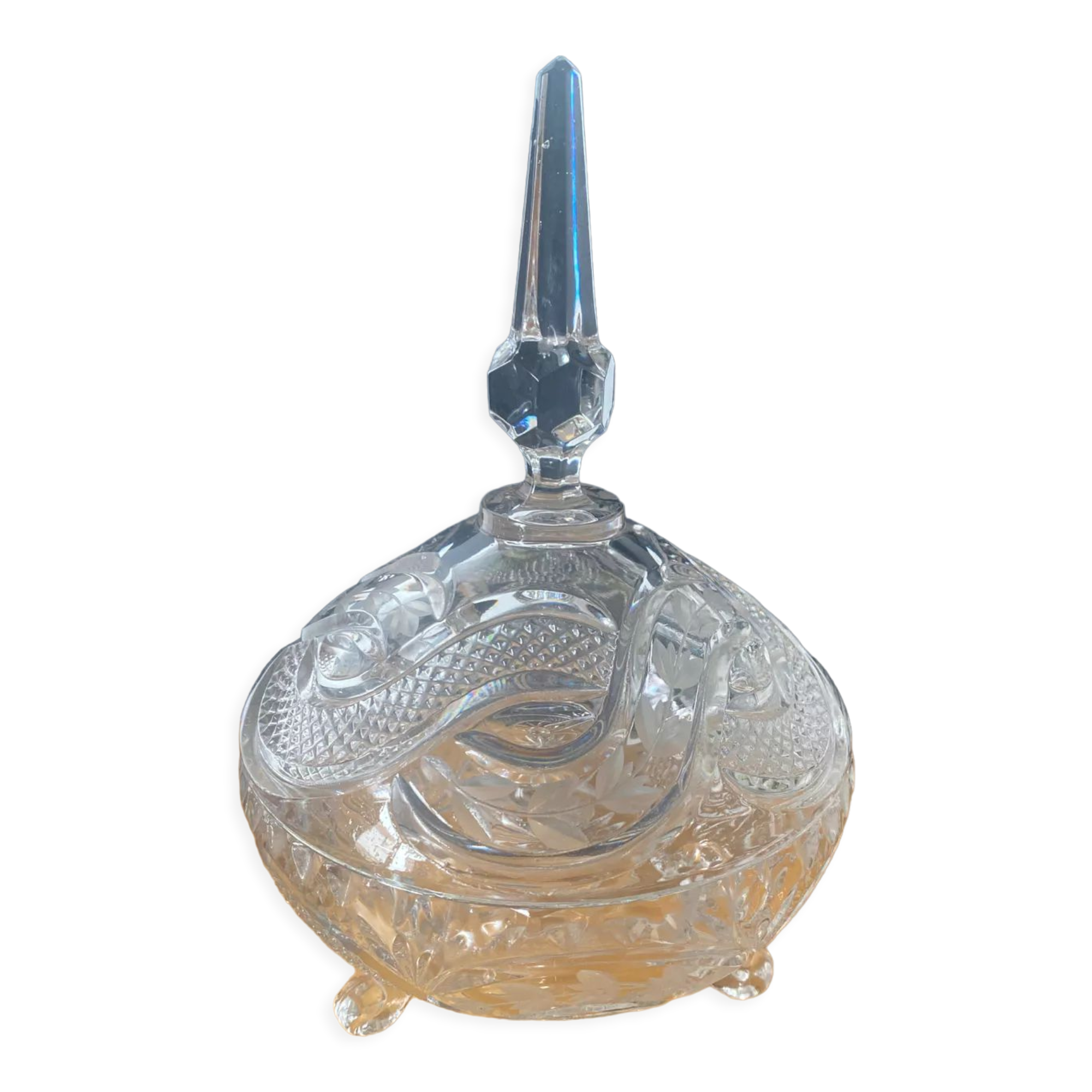 Cut crystal candy box