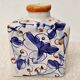 Vintage Glazed Ceramic Pottery Soliflore Vase H: 15 cm