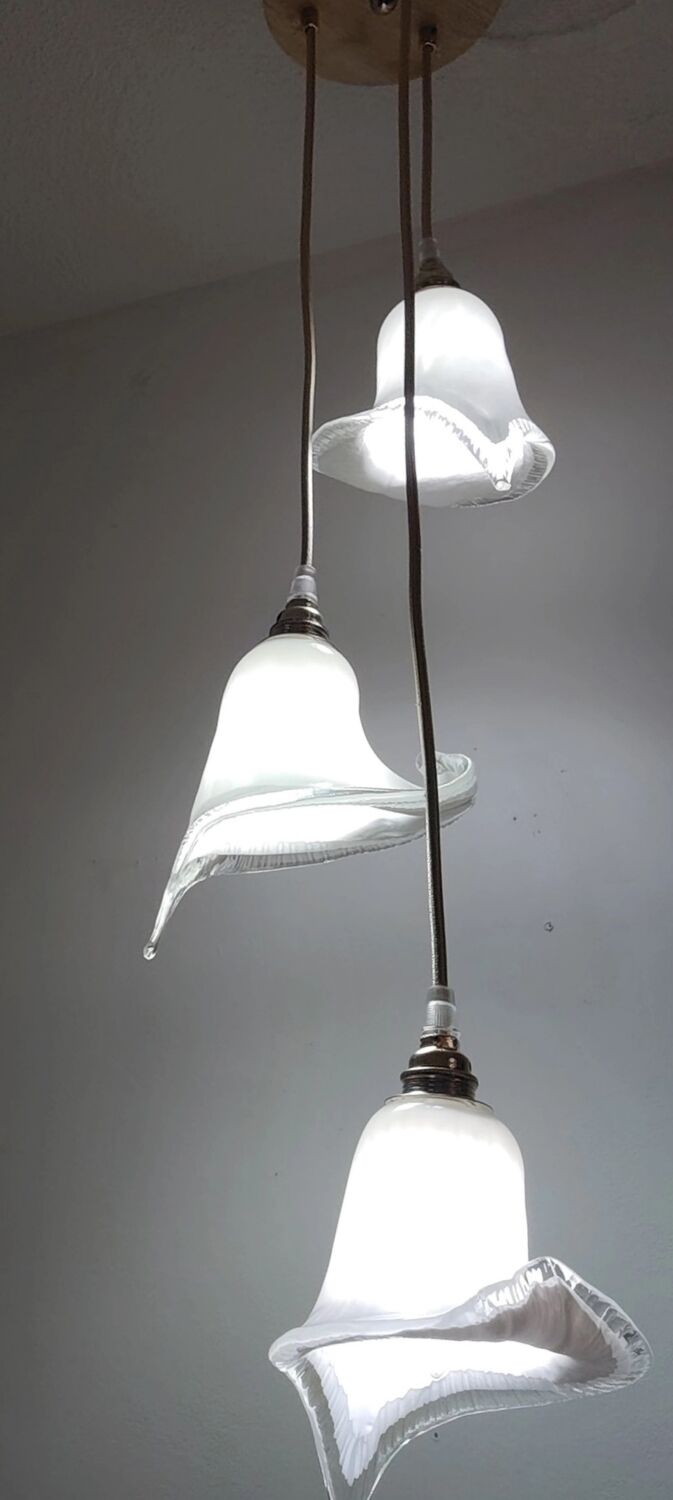 Murano calla lily cascade chandelier