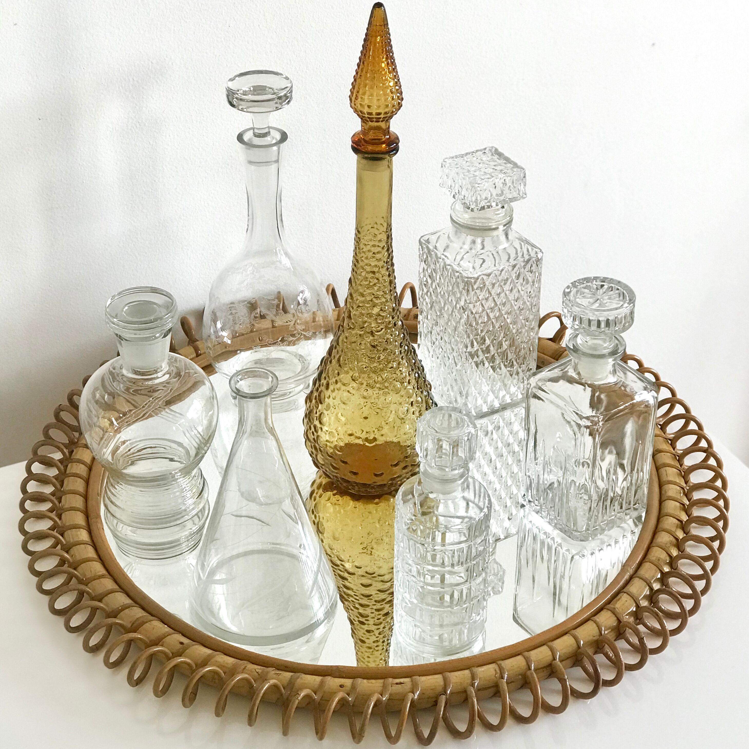 Bohemian engraved decoration Crystal decanter