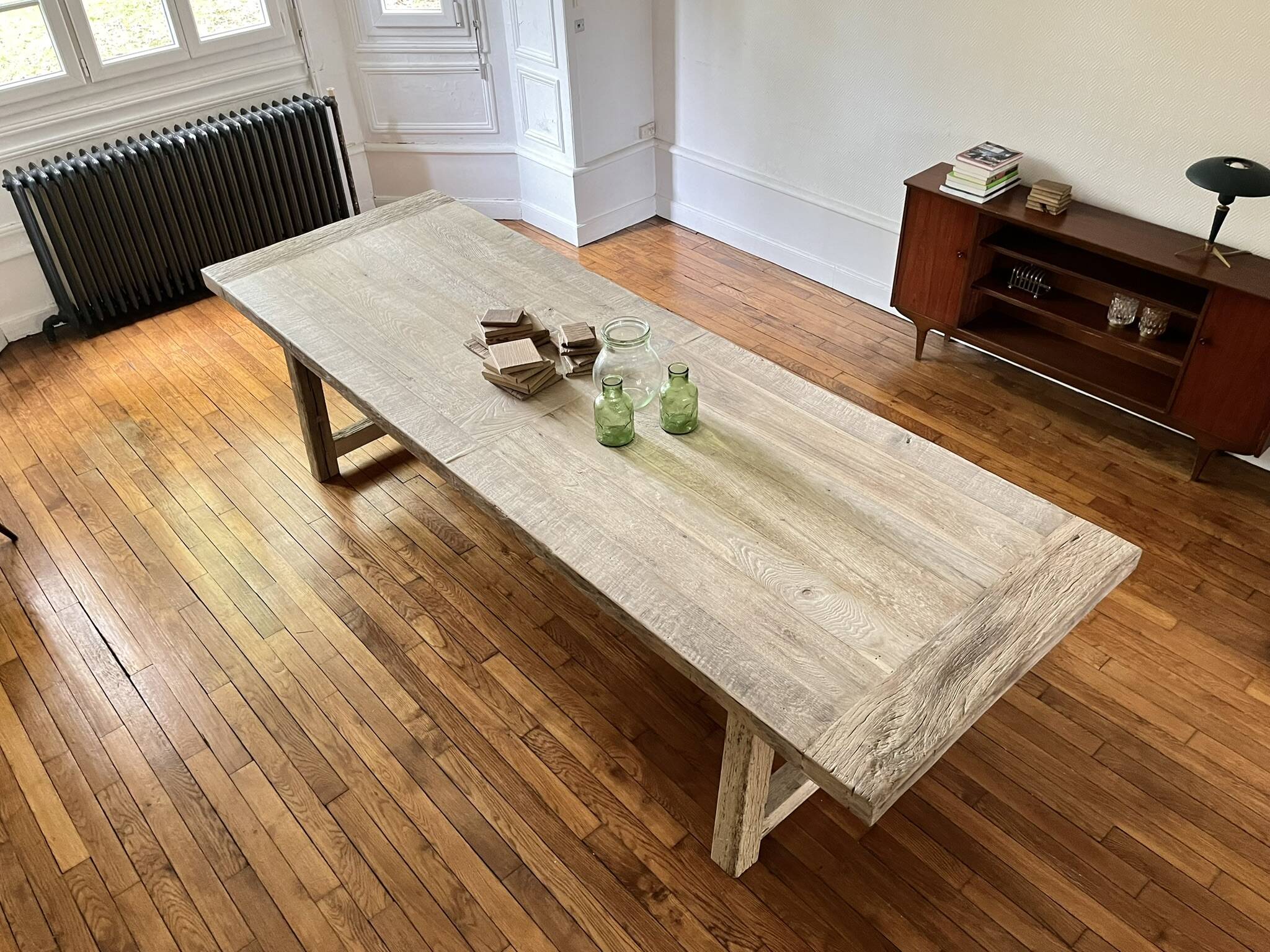 Farm Table Founder in Solid Antique Oak 250 cm long