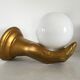 Vintage hand lamp in ceramic and opaline 70s