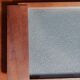 Art deco tray in wood and glass