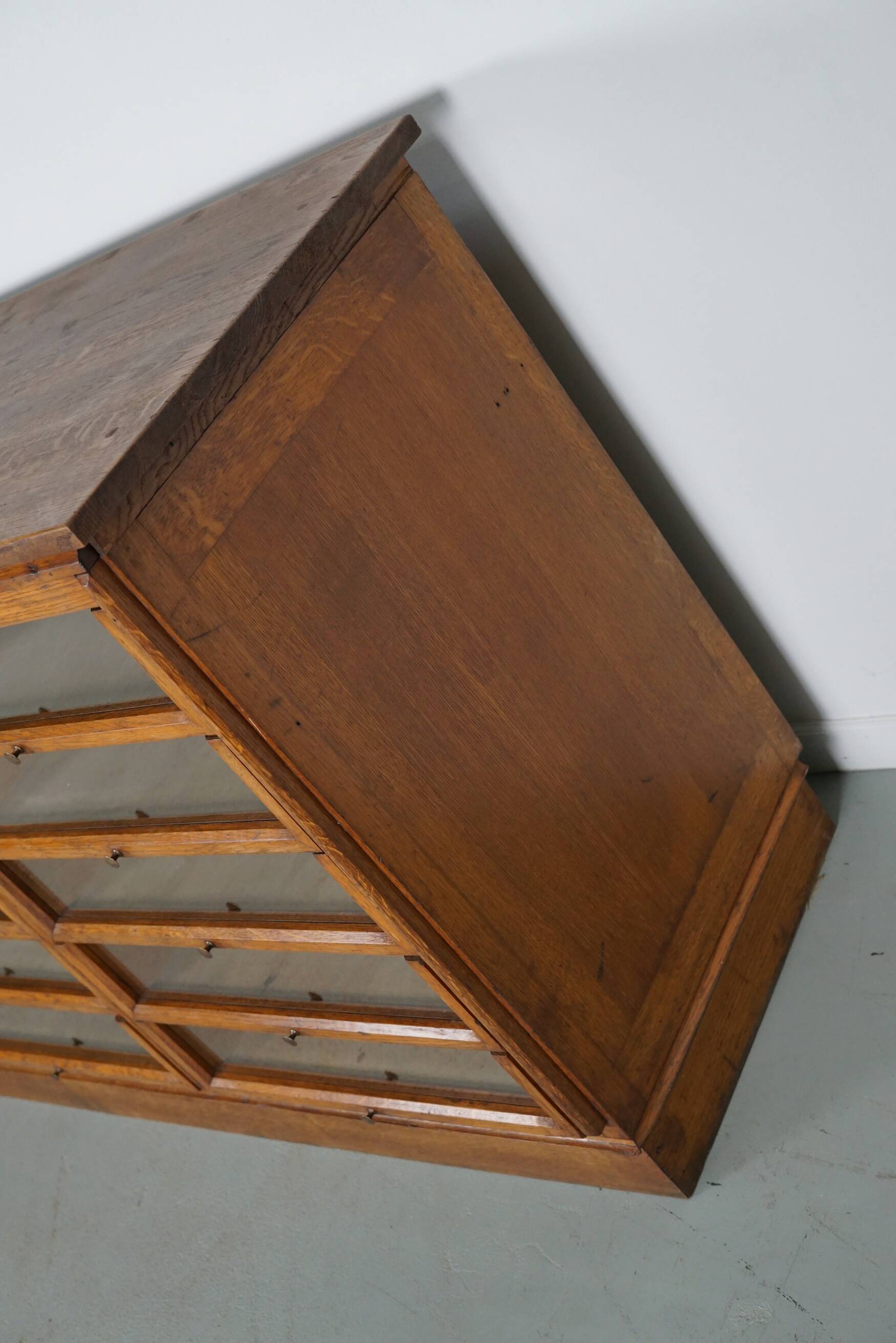 Oak haberdashery cabinet, Holland, 1950s
