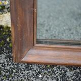 Large rounded wooden mirror, floor mirror, fireplace mirror