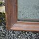Large rounded wooden mirror, floor mirror, fireplace mirror
