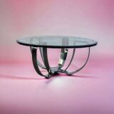 Table basse / table basse chromée vintage