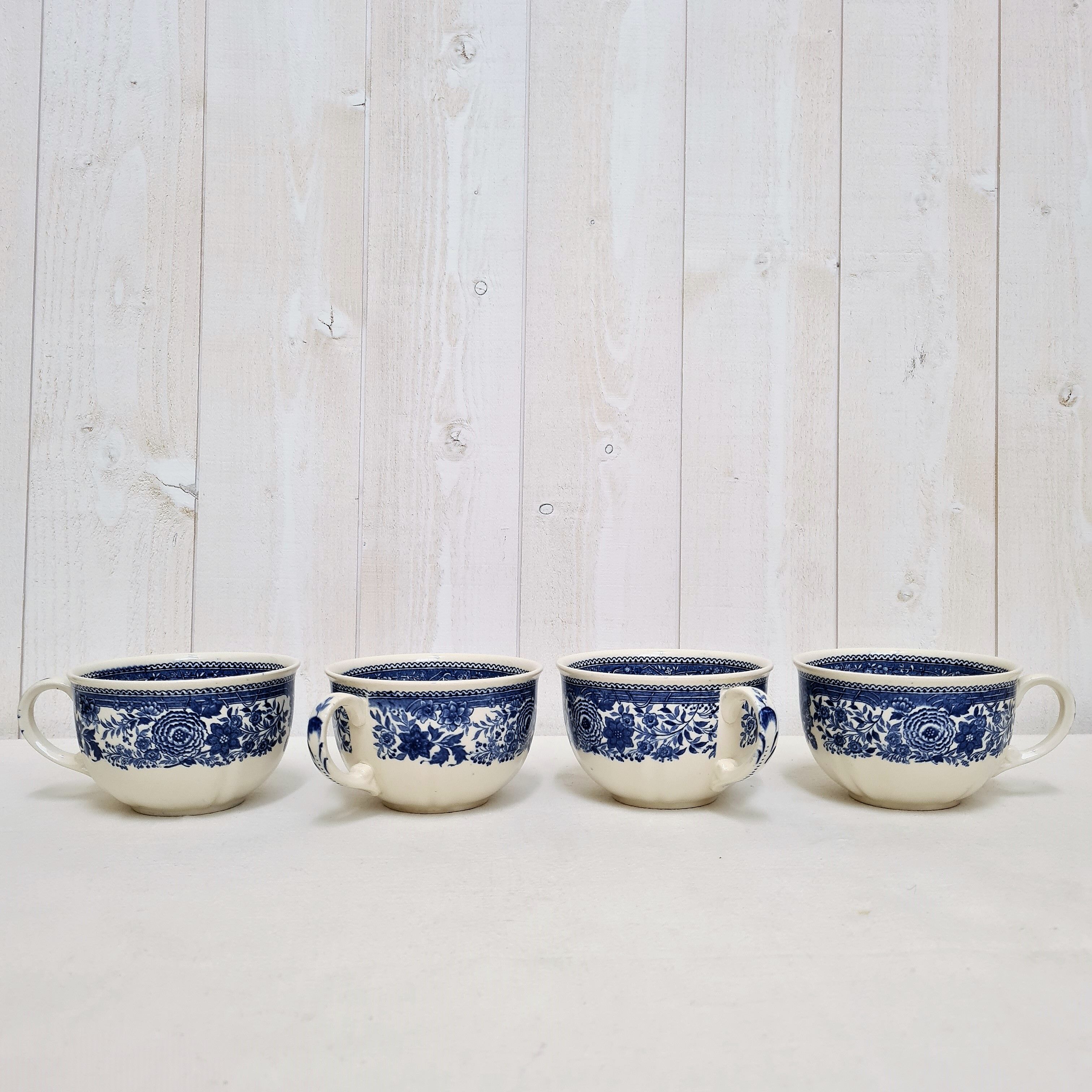 4 blue cups Villeroy & Boch