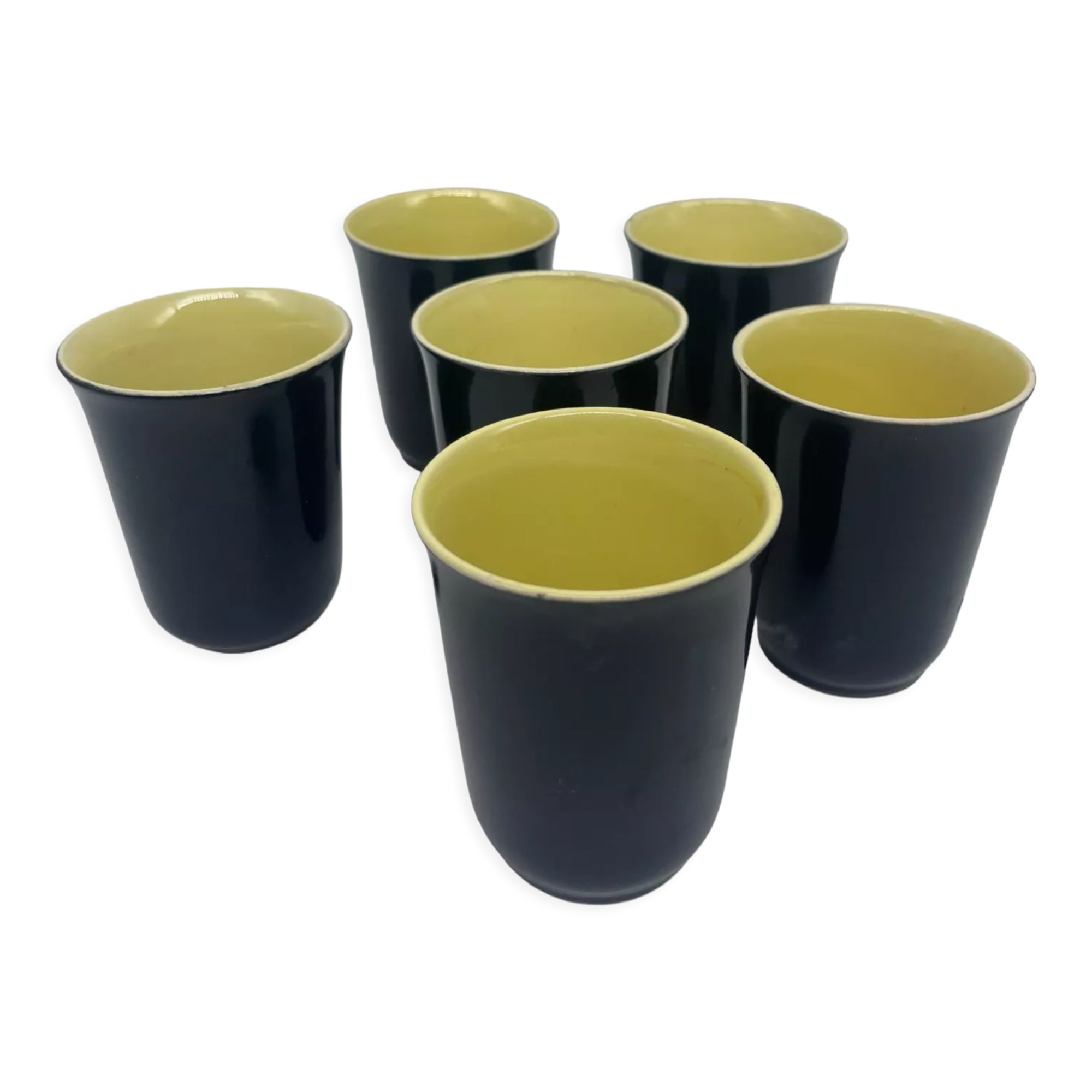 6 ceramic cups 1950