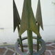 Art deco wrought iron floor lamp with arrows
