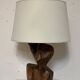 Olive wood lamp 1950