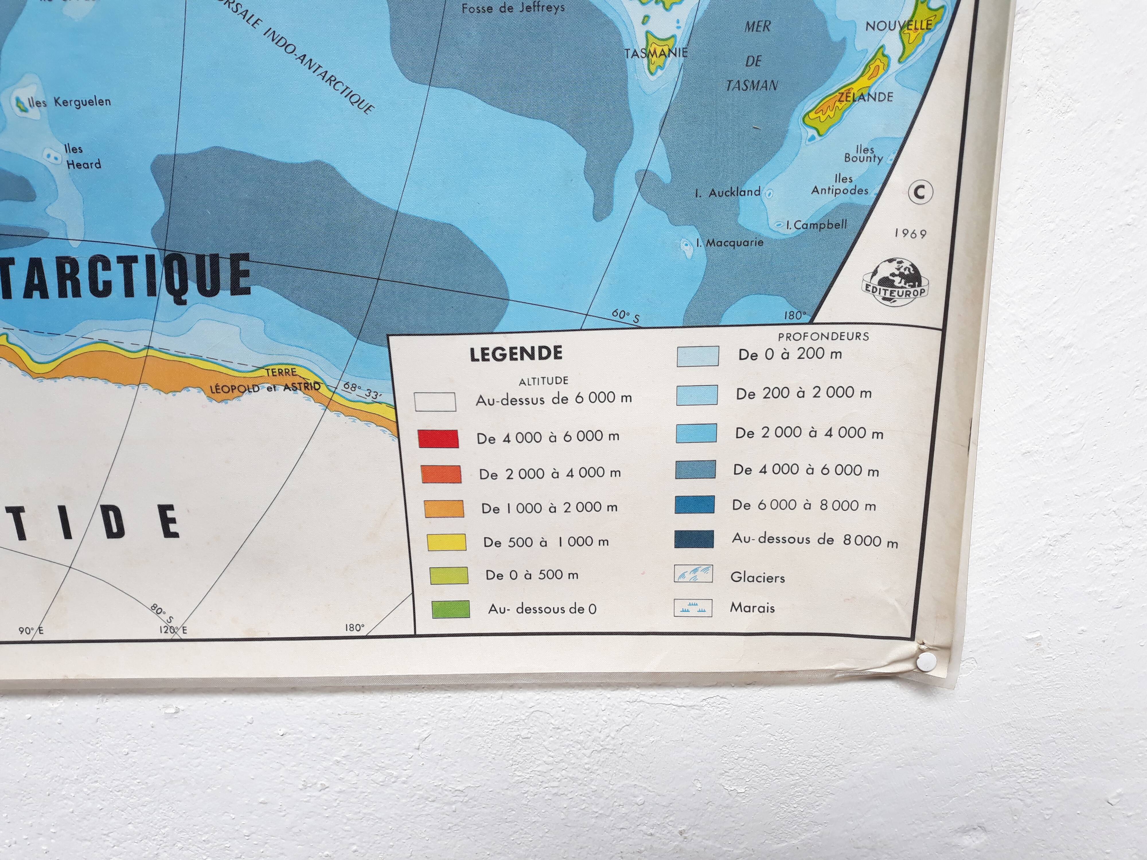 Vintage school map 1969