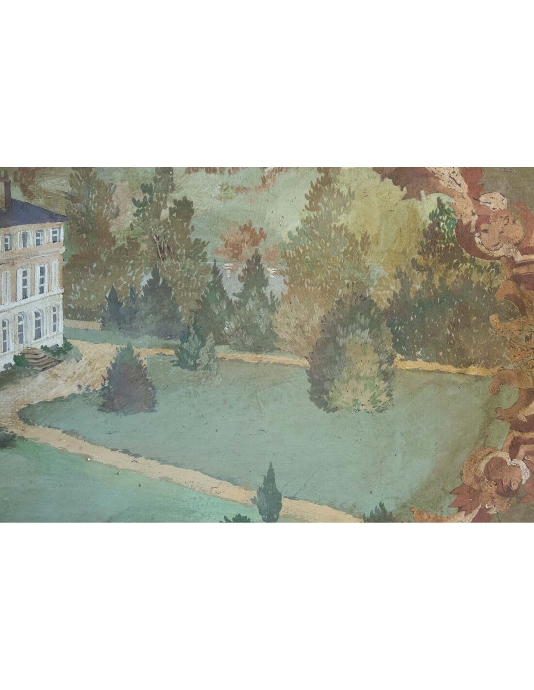 Painted canvas of the twentieth century in the taste of antiquity