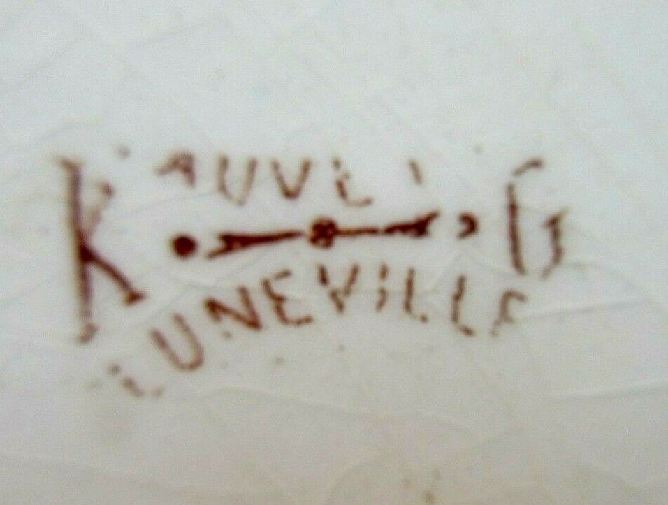 Plate earthenware of lunéville, les fauvettes