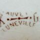 Plate earthenware of lunéville, les fauvettes