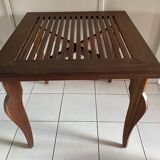 Square side table, exotic wood