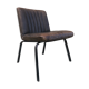 Bronze green leather armchair 1950