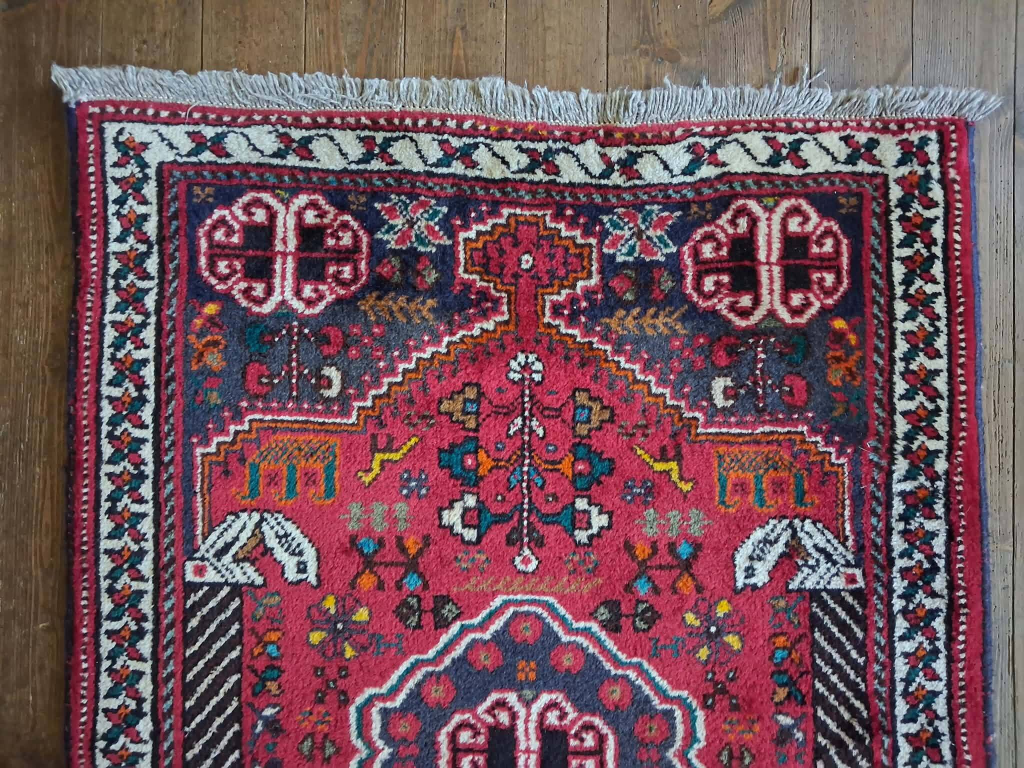Tapis Persan Qashqaï fait main 140x100cm