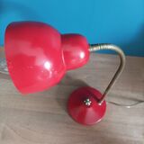 Bedside desk lamp metal red brass