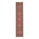 1970s Vintage Turkish Oushak Handmade Wool Cotton Pink Runner Rug 76x365