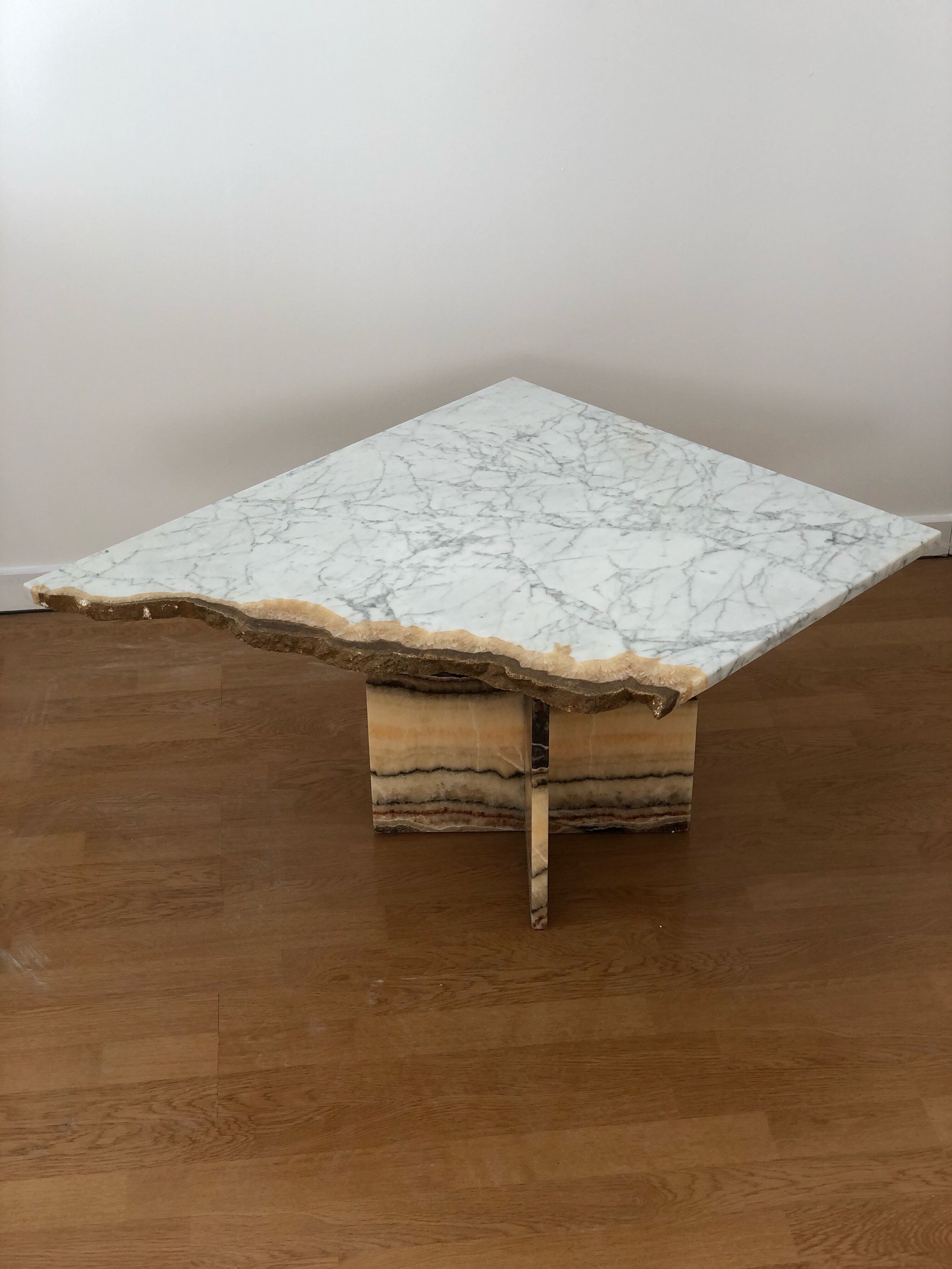 Unique marble coffee table