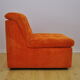 Orange corduroy modular sofa, 70s