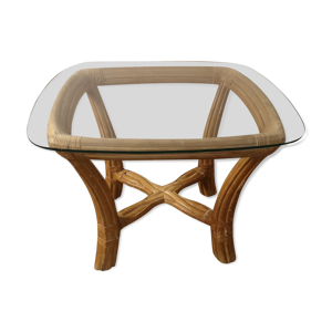 Table basse en rotin