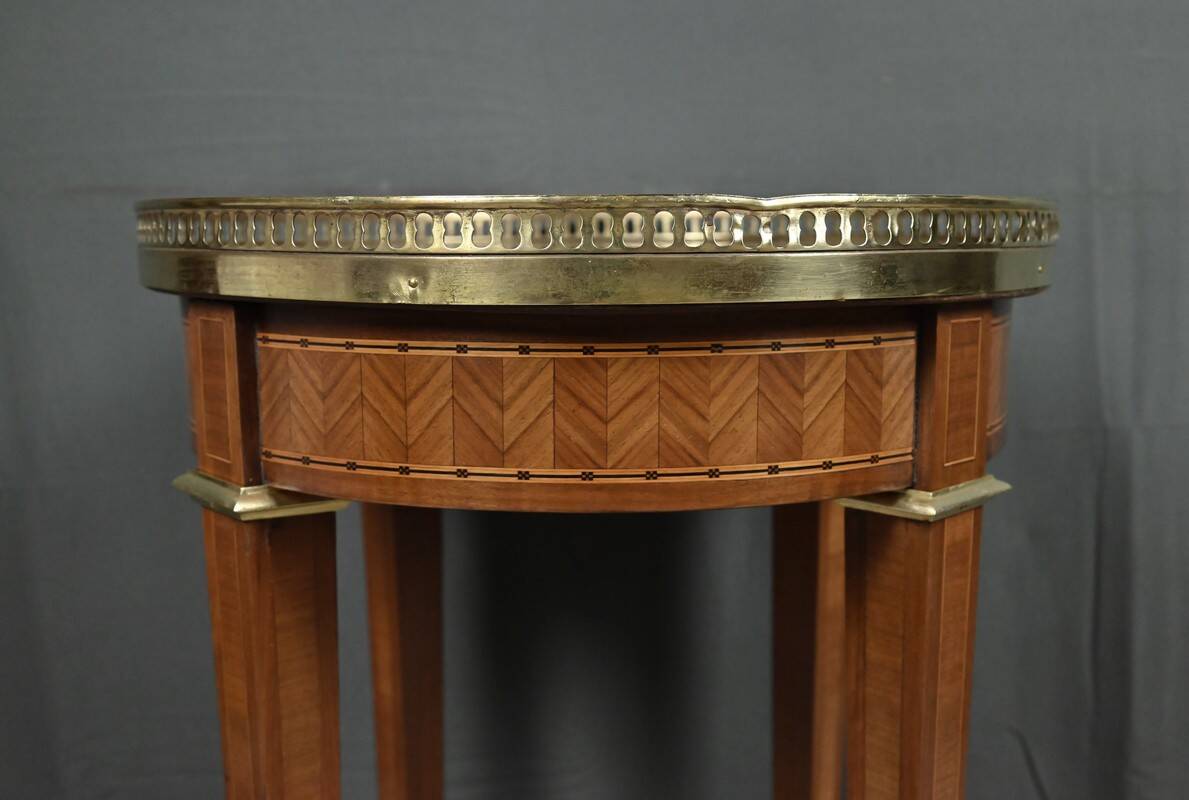 Marquetry Gueridon, Louis XVI style – Early 20th century