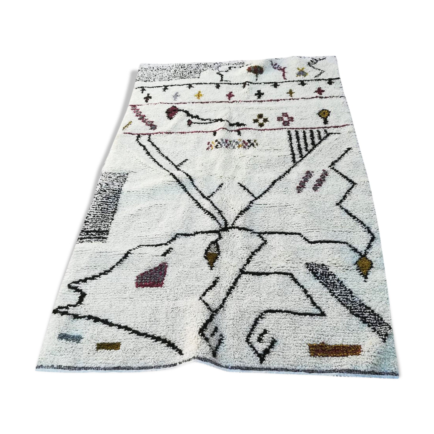 Tapis berbère abstrait 253 x 154cm
