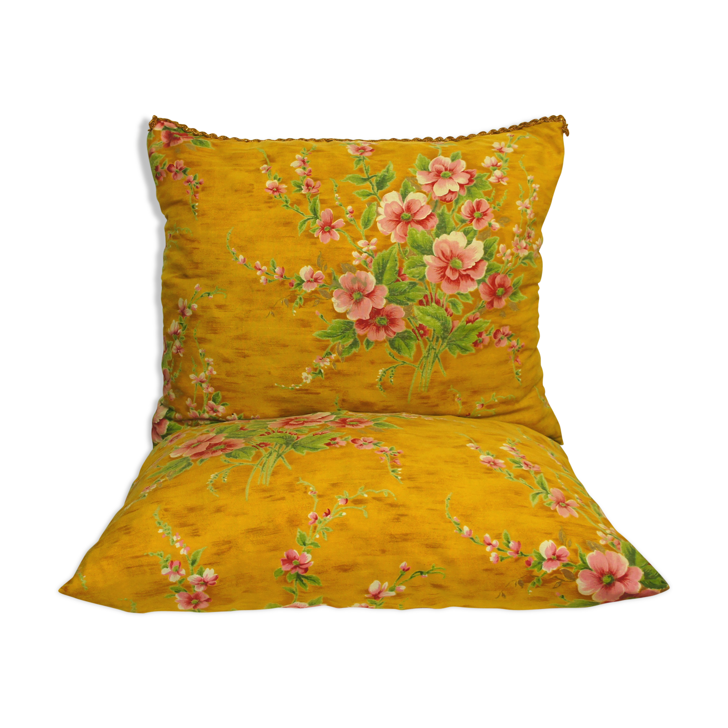 2 vintage ornate cushions