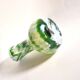 Murano vase in blown glass with green filigree, vintage 1960.