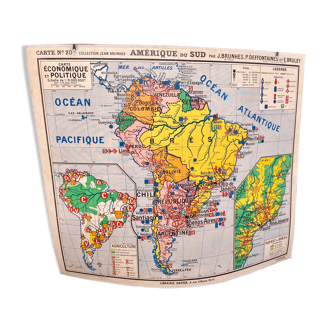 Map 20 - south america - jean brunhes and deffontaines