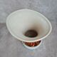 Large vintage vase signed Baudin 83 – red and brown enamelled