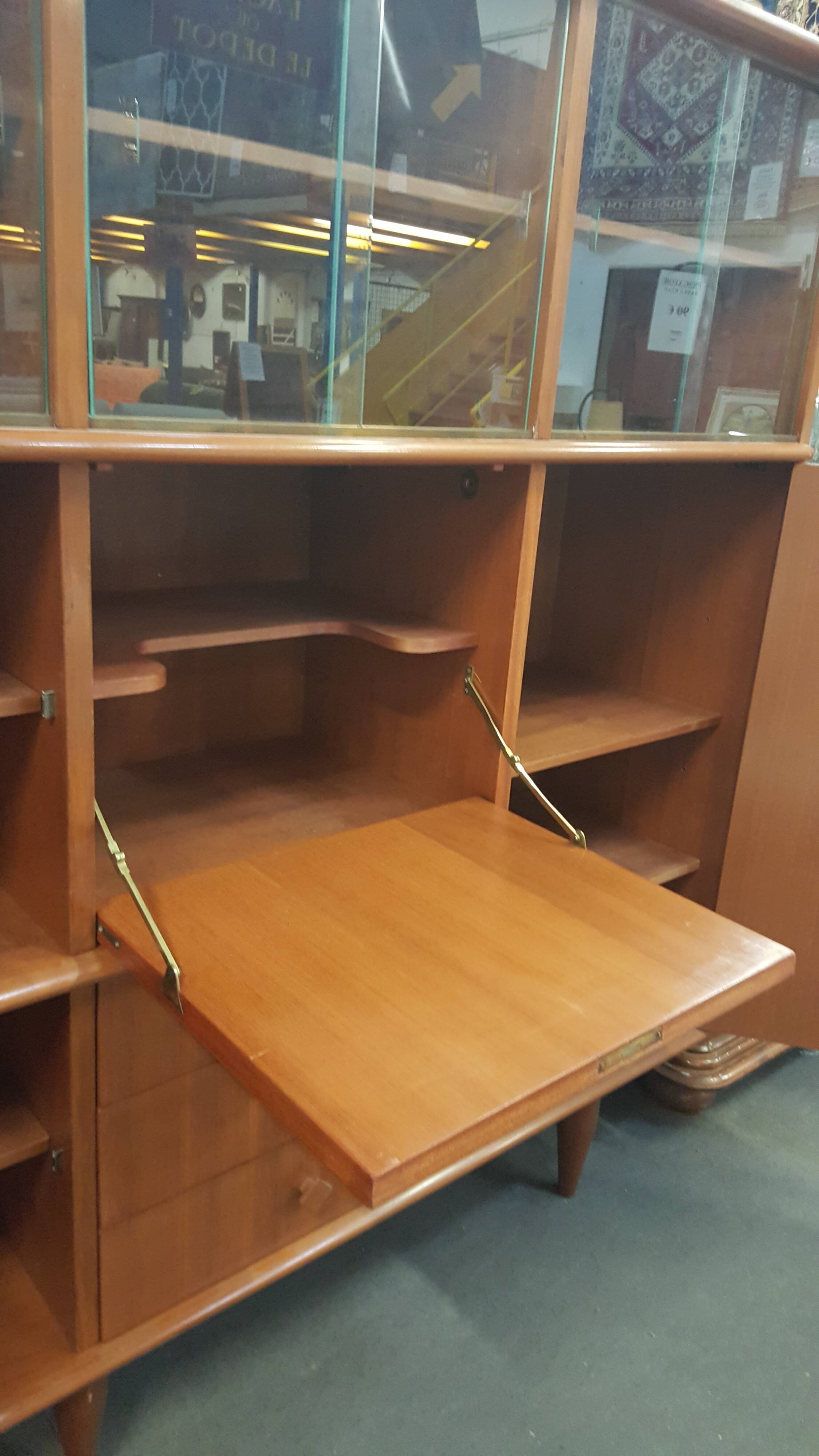 Libary by Gaston Poisson around 1950 teak