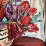 Signed flower painting