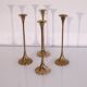 Lot of 4 Scandinavian brass candlesticks 1970