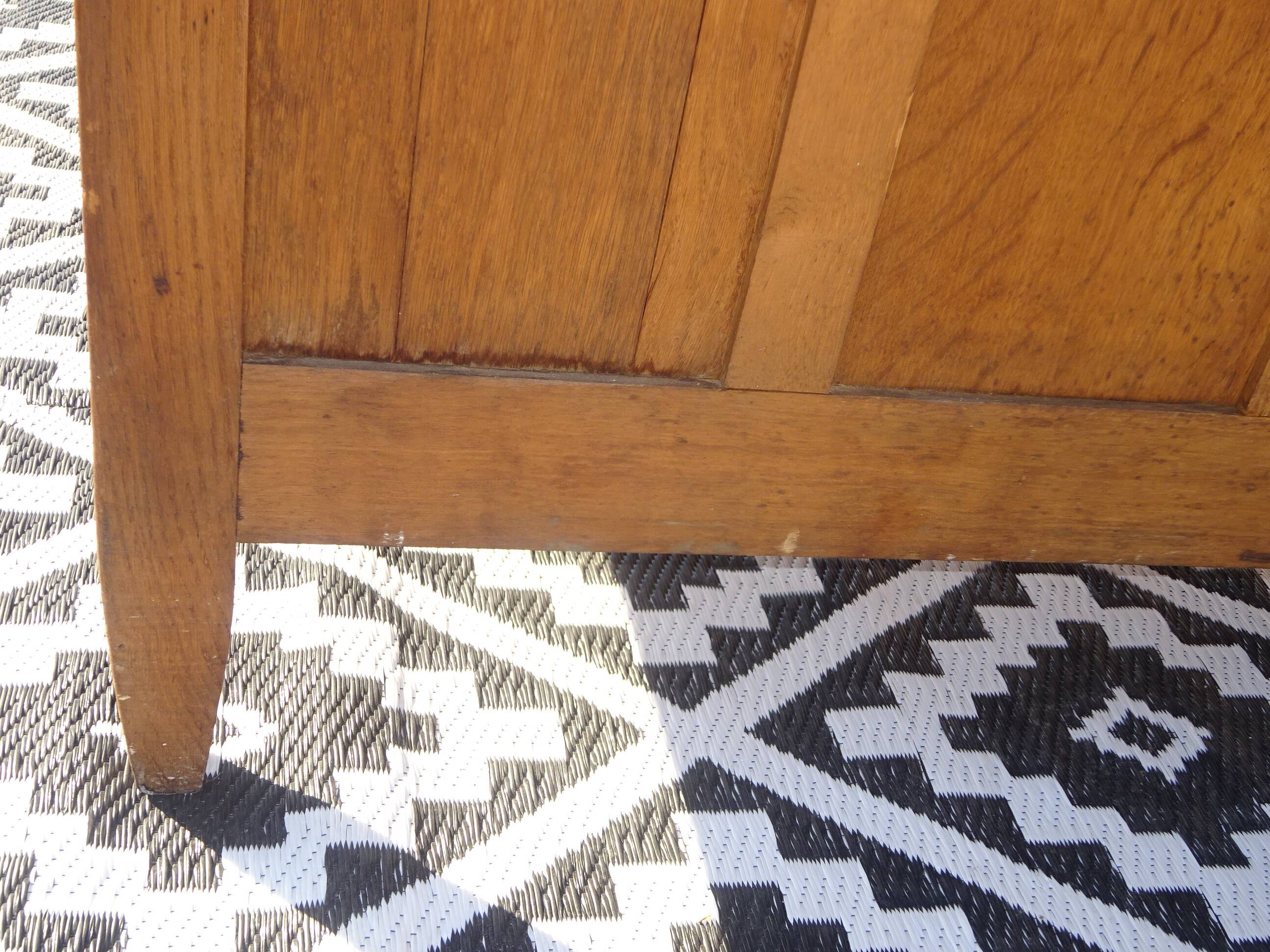 Vintage oak sideboard with sentry boxes and mirror