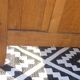 Vintage oak sideboard with sentry boxes and mirror