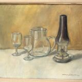Painting signed oil on canvas, 80s