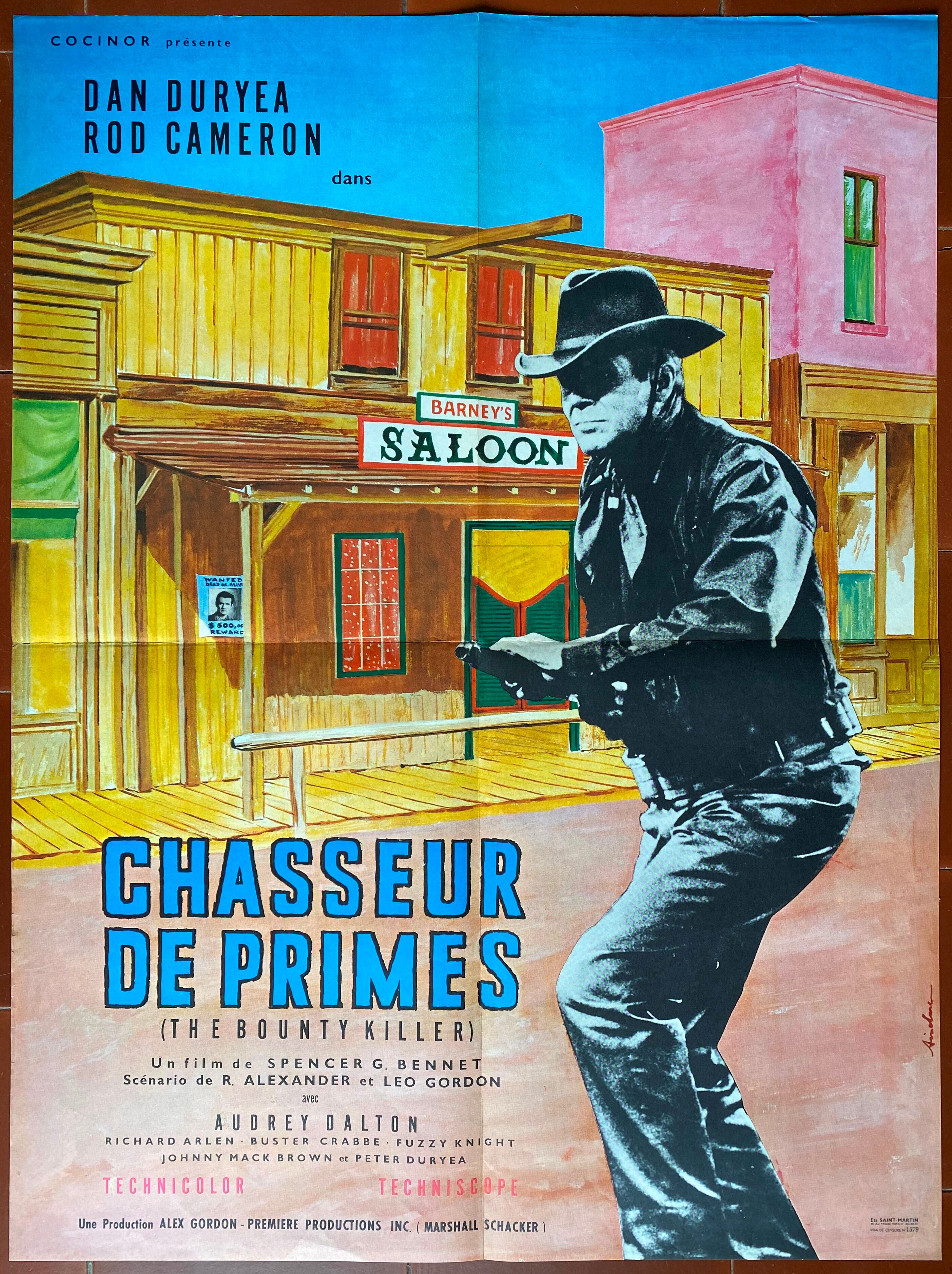 Original movie poster "Bounty Hunter" Rod Cameron 60x80cm 1965