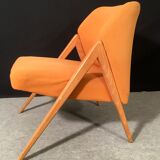 Pair of armchairs with stool
